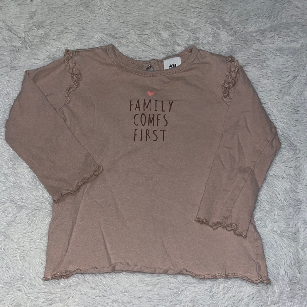 H&M 9-12 month long sleeve top baby girl clothing